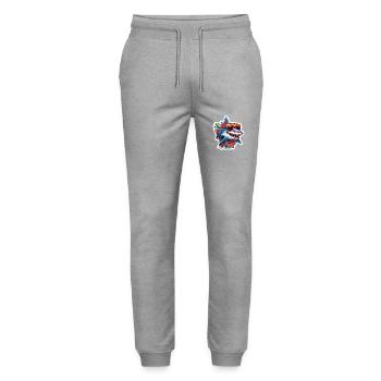 Shark / Wildlife / Underwater / Sea / Ocean - Stanley/Stella Mover Unisex Organic Jogging Trousers - heather grey - Front - Marisol (170cm) & Nik (191cm)
