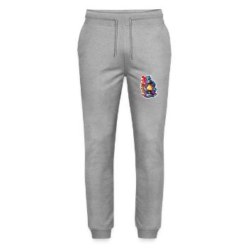 Wunderlampe / Wünsche /Orient / Wunder / Genie - Stanley/Stella Unisex Bio Jogginghose Mover  - Grau meliert - Vorne - Marisol (170cm) & Nik (191cm)