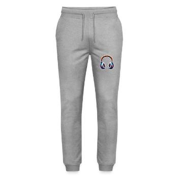 Casque / Audio / Musique / Son / Studio / Cool - Pantalon de jogging bio MOVER Stanley/Stella unisexe - gris chiné - Devant - Marisol (170cm) & Nik (191cm)