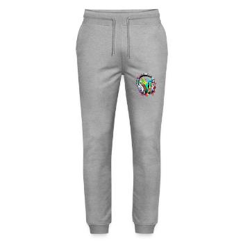Casque / Audio / Musique / Son / Studio / Cool - Pantalon de jogging bio MOVER Stanley/Stella unisexe - gris chiné - Devant - Marisol (170cm) & Nik (191cm)