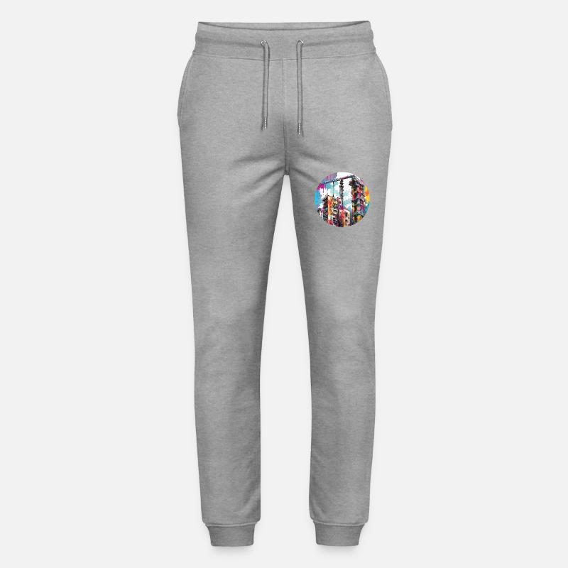 Kran / Baustelle / Seilwinde / Kransystem - Stanley/Stella Unisex Bio Jogginghose Mover  - Grau meliert