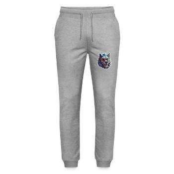 Werwolf / Vollmond / Wesen / Verwandlung / Fluch - Stanley/Stella Unisex Bio Jogginghose Mover  - Grau meliert - Vorne - Marisol (170cm) & Nik (191cm)