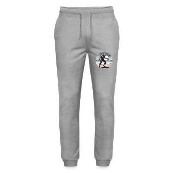 Werewolf / Full Moon / Creature / Transformation / Curse - Stanley/Stella Mover Unisex Organic Jogging Trousers - heather grey - Front - Marisol (170cm) & Nik (191cm)