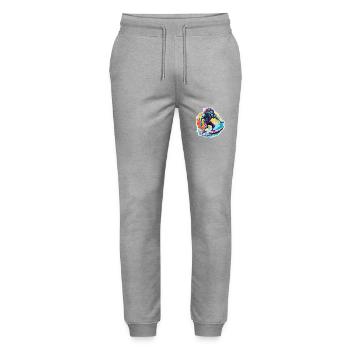 Werewolf / Full Moon / Creature / Transformation / Curse - Stanley/Stella Mover Unisex Organic Jogging Trousers - heather grey - Front - Marisol (170cm) & Nik (191cm)
