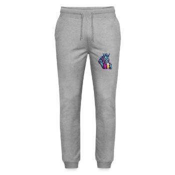 Werewolf / Full Moon / Creature / Transformation / Curse - Stanley/Stella Mover Unisex Organic Jogging Trousers - heather grey - Front - Marisol (170cm) & Nik (191cm)