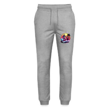 Werewolf / Full Moon / Creature / Transformation / Curse - Stanley/Stella Mover Unisex Organic Jogging Trousers - heather grey - Front - Marisol (170cm) & Nik (191cm)