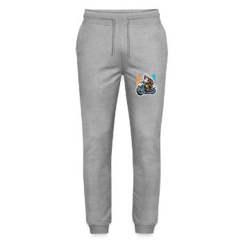 Gartenzwerg / Märchenland / Kobold / Gnom / Logo - Stanley/Stella Unisex Bio Jogginghose Mover  - Grau meliert - Vorne - Marisol (170cm) & Nik (191cm)