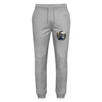 Sunglasses / Man / Forest / Portrait / Guy - Stanley/Stella Mover Unisex Organic Jogging Trousers - heather grey - Front - Marisol (170cm) & Nik (191cm)