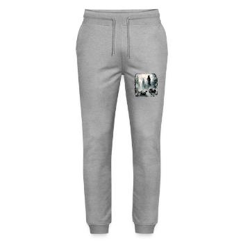 Apocalypse / Doomsday / Destruction / Anarchy - Stanley/Stella Mover Unisex Organic Jogging Trousers - heather grey - Front - Marisol (170cm) & Nik (191cm)