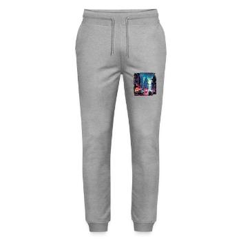 Apocalypse / Doomsday / Destruction / Anarchy - Stanley/Stella Mover Unisex Organic Jogging Trousers - heather grey - Front - Marisol (170cm) & Nik (191cm)