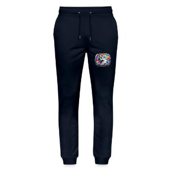 TV / Television / Analogue / Tube TV / Retro - Stanley/Stella Mover Unisex Organic Jogging Trousers - navy - Front - Marisol (170cm) & Nik (191cm)