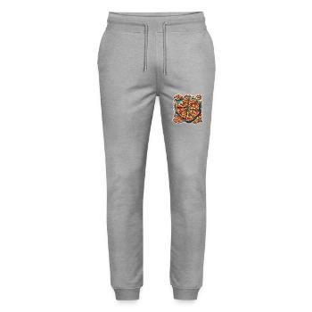 Pizza / Fast Food / Italian / Margherita - Stanley/Stella Mover Unisex Organic Jogging Trousers - heather grey - Front - Marisol (170cm) & Nik (191cm)