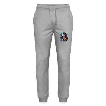 Pizza / Fast Food / Italian / Margherita - Stanley/Stella Mover Unisex Organic Jogging Trousers - heather grey - Front - Marisol (170cm) & Nik (191cm)