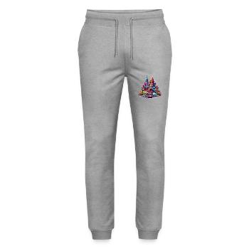 Sandburg / bauen / spielen / Schloss / Urlaub - Stanley/Stella Unisex Bio Jogginghose Mover  - Grau meliert - Vorne - Marisol (170cm) & Nik (191cm)