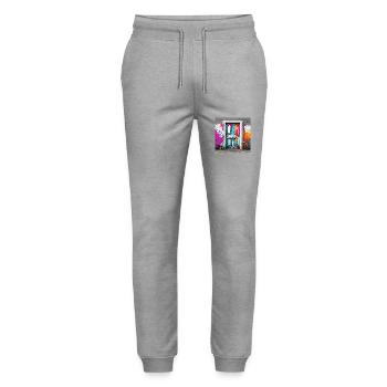 Door / Entrance / Lock / Gate / Front Door / Design - Stanley/Stella Mover Unisex Organic Jogging Trousers - heather grey - Front - Marisol (170cm) & Nik (191cm)