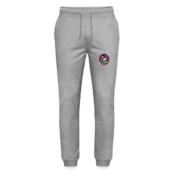 rêves colorés : plongez dans des mondes fantastiques - Pantalon de jogging bio MOVER Stanley/Stella unisexe - gris chiné - Devant - Marisol (170cm) & Nik (191cm)