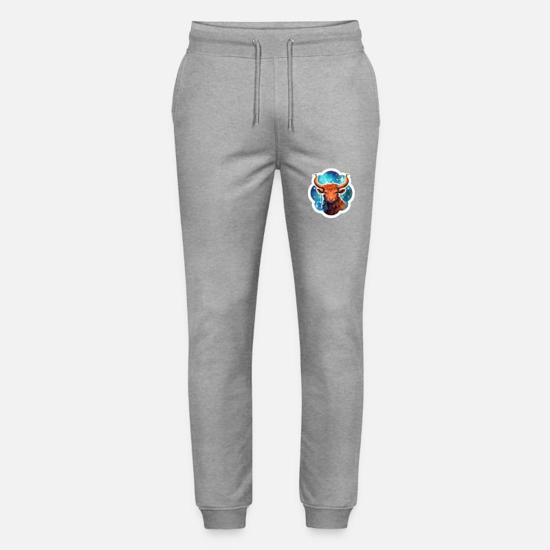 Stier 2 Tierkreiszeichen Kunst #tshirt - Stanley/Stella Unisex Bio Jogginghose Mover  - Grau meliert