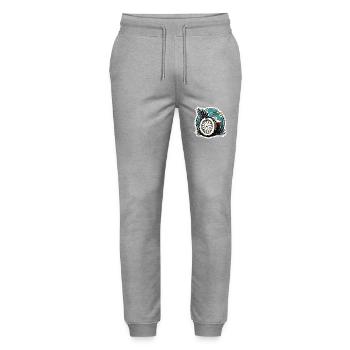 Cocktail / Bar / Mixage / Boisson / Exotique / Club - Pantalon de jogging bio MOVER Stanley/Stella unisexe - gris chiné - Devant - Marisol (170cm) & Nik (191cm)