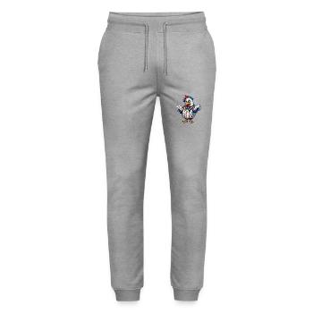 Clown Tier / Zirkus / lustig / bunt / Show / Hahn - Stanley/Stella Unisex Bio Jogginghose Mover  - Grau meliert - Vorne - Marisol (170cm) & Nik (191cm)