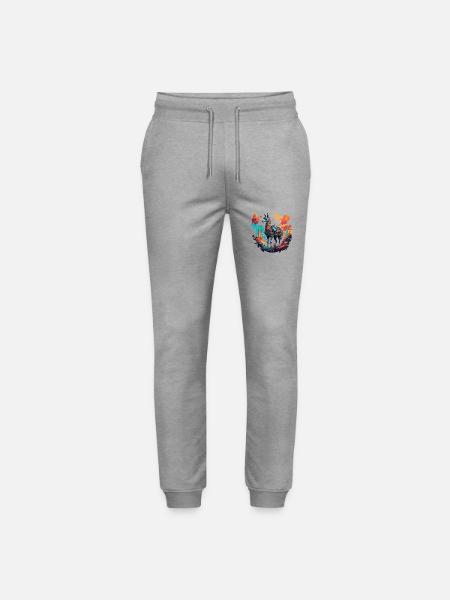 Astronaut / Space / Animal / Llama / Spaceship - Stanley/Stella Mover Unisex Organic Jogging Trousers - heather grey