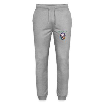 Clown / Circus / Carnival / Carnival / Playful - Stanley/Stella Mover Unisex Organic Jogging Trousers - heather grey - Front - Marisol (170cm) & Nik (191cm)