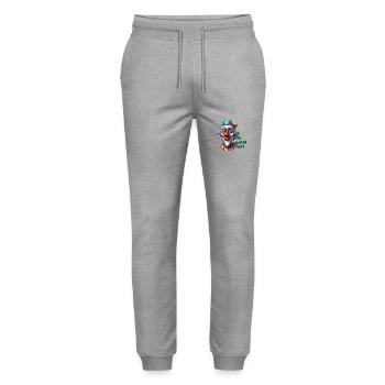 Clown / Circus / Carnival / Carnival / Playful - Stanley/Stella Mover Unisex Organic Jogging Trousers - heather grey - Front - Marisol (170cm) & Nik (191cm)