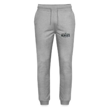 Nurses Nurse Physician Assistant Doctor Medicine - Stanley/Stella Mover Unisex Organic Jogging Trousers - heather grey - Front - Marisol (170cm) & Nik (191cm)