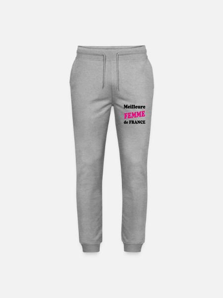 Beste FRAU Frankreichs - Stanley/Stella Unisex Bio Jogginghose Mover - Grau meliert