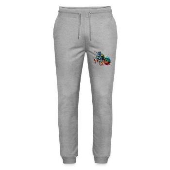 Fangschreckenkrebs - Stanley/Stella Unisex Bio Jogginghose Mover  - Grau meliert - Vorne - Marisol (170cm) & Nik (191cm)