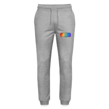 I love my gay daughter - Stanley/Stella Mover Unisex Organic Jogging Trousers - heather grey - Front - Marisol (170cm) & Nik (191cm)