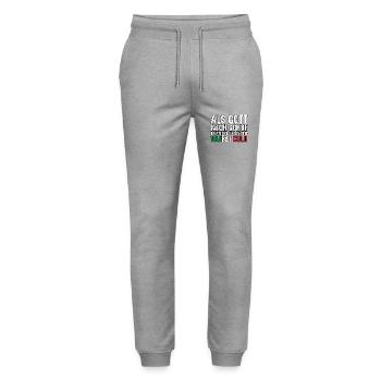 Italien Italiener Vaffanculo - Stanley/Stella Unisex Bio Jogginghose Mover  - Grau meliert - Vorne - Marisol (170cm) & Nik (191cm)