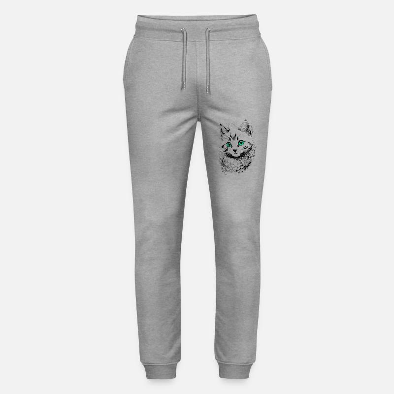 Kätzchen-Tattoo 🐾 2 - Stanley/Stella Unisex Bio Jogginghose Mover  - Grau meliert