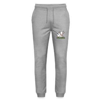 Grasland Grazie - Stanley/Stella Unisex Bio Jogginghose Mover  - Grau meliert - Vorne - Marisol (170cm) & Nik (191cm)