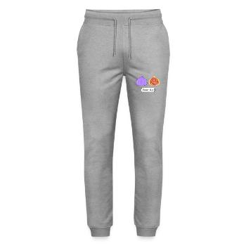 Sweet figs - Stanley/Stella Mover Unisex Organic Jogging Trousers - heather grey - Front - Marisol (170cm) & Nik (191cm)