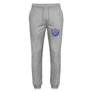 Zrce 2024 Coloré - Pantalon de jogging bio MOVER Stanley/Stella unisexe - gris chiné - Devant - Marisol (170cm) & Nik (191cm)