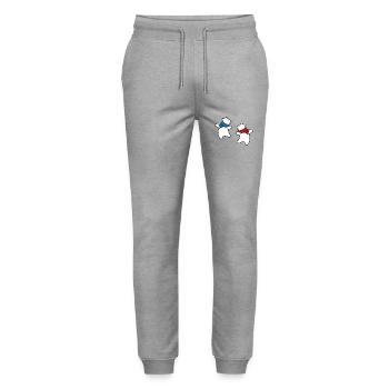 Die Eisbären kommen - Stanley/Stella Unisex Bio Jogginghose Mover  - Grau meliert - Vorne - Marisol (170cm) & Nik (191cm)