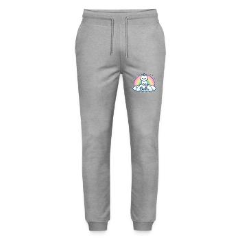 Bella Name First Name Unicorn Cat - Stanley/Stella Mover Unisex Organic Jogging Trousers - heather grey - Front - Marisol (170cm) & Nik (191cm)