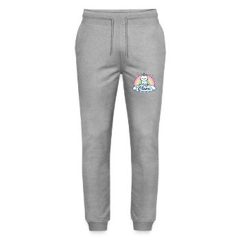 Clara Surname First name Unicorn Cat - Stanley/Stella Mover Unisex Organic Jogging Trousers - heather grey - Front - Marisol (170cm) & Nik (191cm)