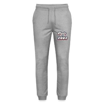 Made in 2002 retro - Pantalon de jogging bio MOVER Stanley/Stella unisexe - gris chiné - Devant - Marisol (170cm) & Nik (191cm)