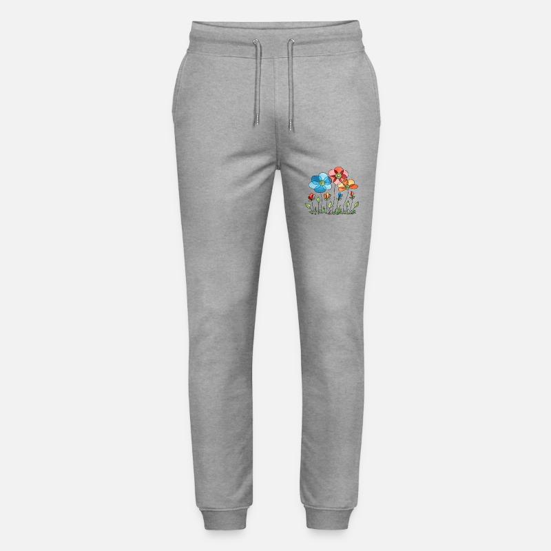 Blumen - Stanley/Stella Unisex Bio Jogginghose Mover  - Grau meliert