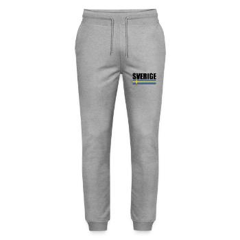 sverige - Stanley/Stella Mover Unisex Organic Jogging Trousers - heather grey - Front - Marisol (170cm) & Nik (191cm)