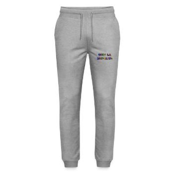 RETRAITE. RETRAITE. RETRAITEE. RETRAITE - Pantalon de jogging bio MOVER Stanley/Stella unisexe - gris chiné - Devant - Marisol (170cm) & Nik (191cm)