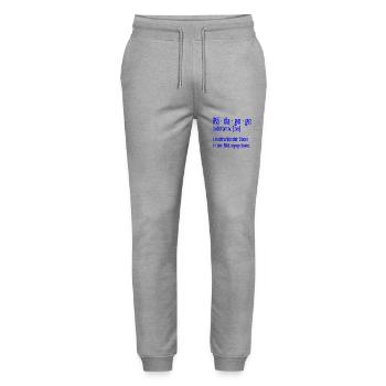 Pädagoge Pädagogen Schule Lehrer Unterricht - Stanley/Stella Unisex Bio Jogginghose Mover  - Grau meliert - Vorne - Marisol (170cm) & Nik (191cm)
