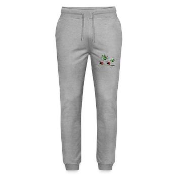 Glückskäfer - Glückskiffer - Stanley/Stella Unisex Bio Jogginghose Mover  - Grau meliert - Vorne - Marisol (170cm) & Nik (191cm)