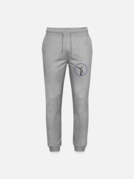 Windkraft Symbol Windrad - Stanley/Stella Unisex Bio Jogginghose Mover - Grau meliert