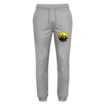 Bachelor Groom Team Bachelors - Stanley/Stella Mover Unisex Organic Jogging Trousers - heather grey - Front - Marisol (170cm) & Nik (191cm)
