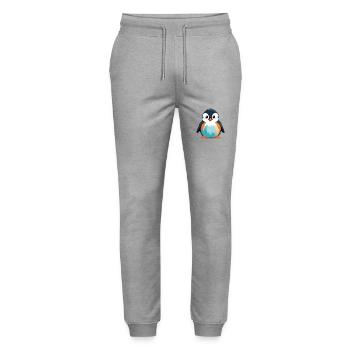 Pinguin Vektor Kunst Lebendige Farben Illustration - Stanley/Stella Unisex Bio Jogginghose Mover  - Grau meliert - Vorne - Marisol (170cm) & Nik (191cm)