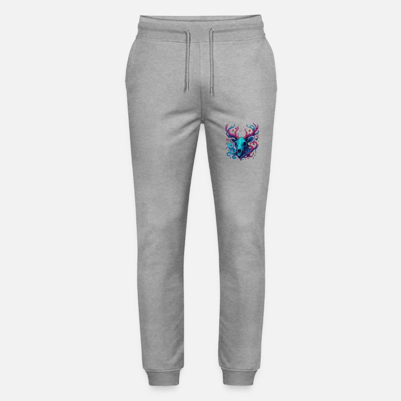 Geweihschädel - Stanley/Stella Unisex Bio Jogginghose Mover  - Grau meliert