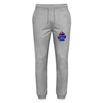 Neon Pilzgruppe - Stanley/Stella Unisex Bio Jogginghose Mover  - Grau meliert - Vorne - Marisol (170cm) & Nik (191cm)