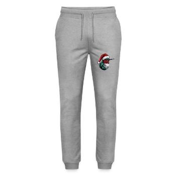 Kolibri Vogel Weihnachten Portät - Stanley/Stella Unisex Bio Jogginghose Mover  - Grau meliert - Vorne - Marisol (170cm) & Nik (191cm)